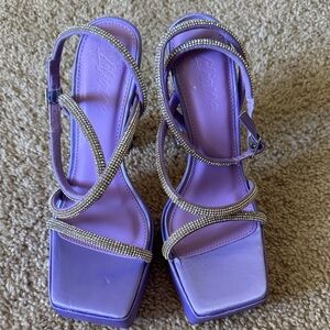 Elegant Purple Strappy Sandals